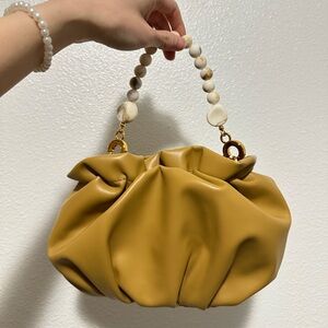 Ruched Bead-Embellished Bag